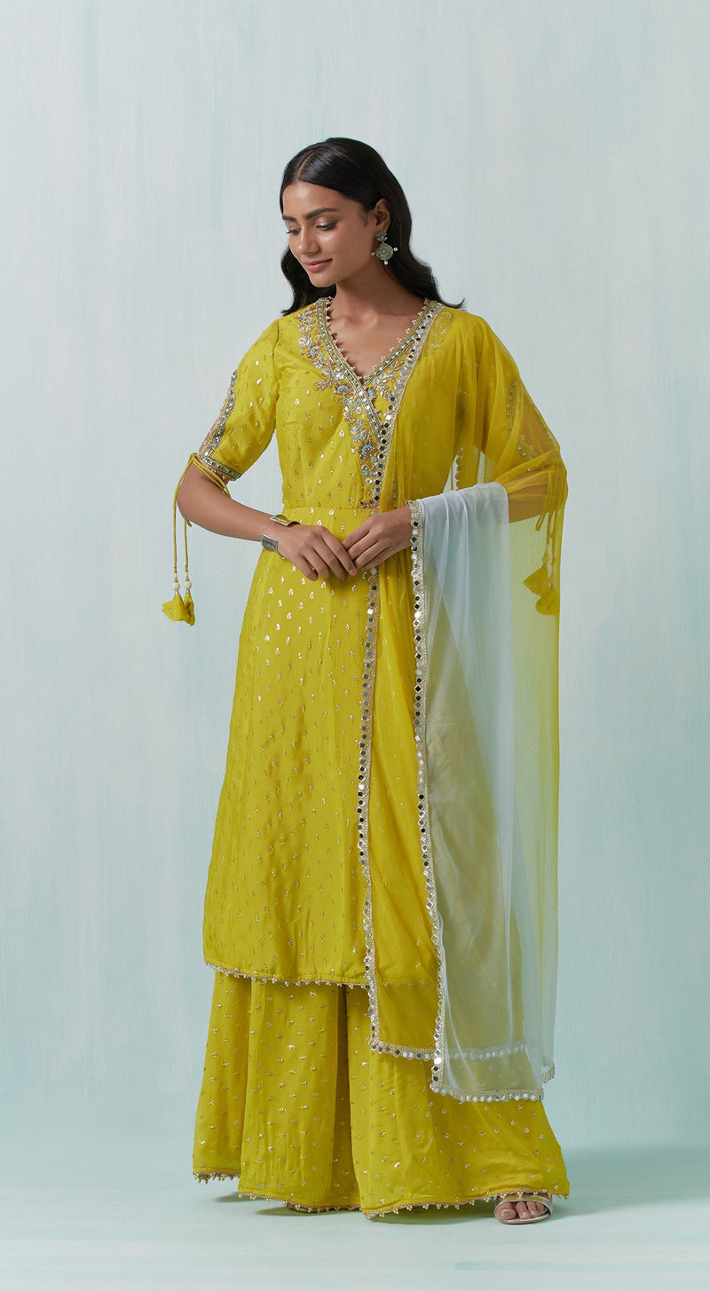 Yellow Embroidered Suit Set