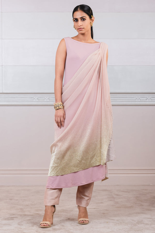 Tunic With Attached Drape